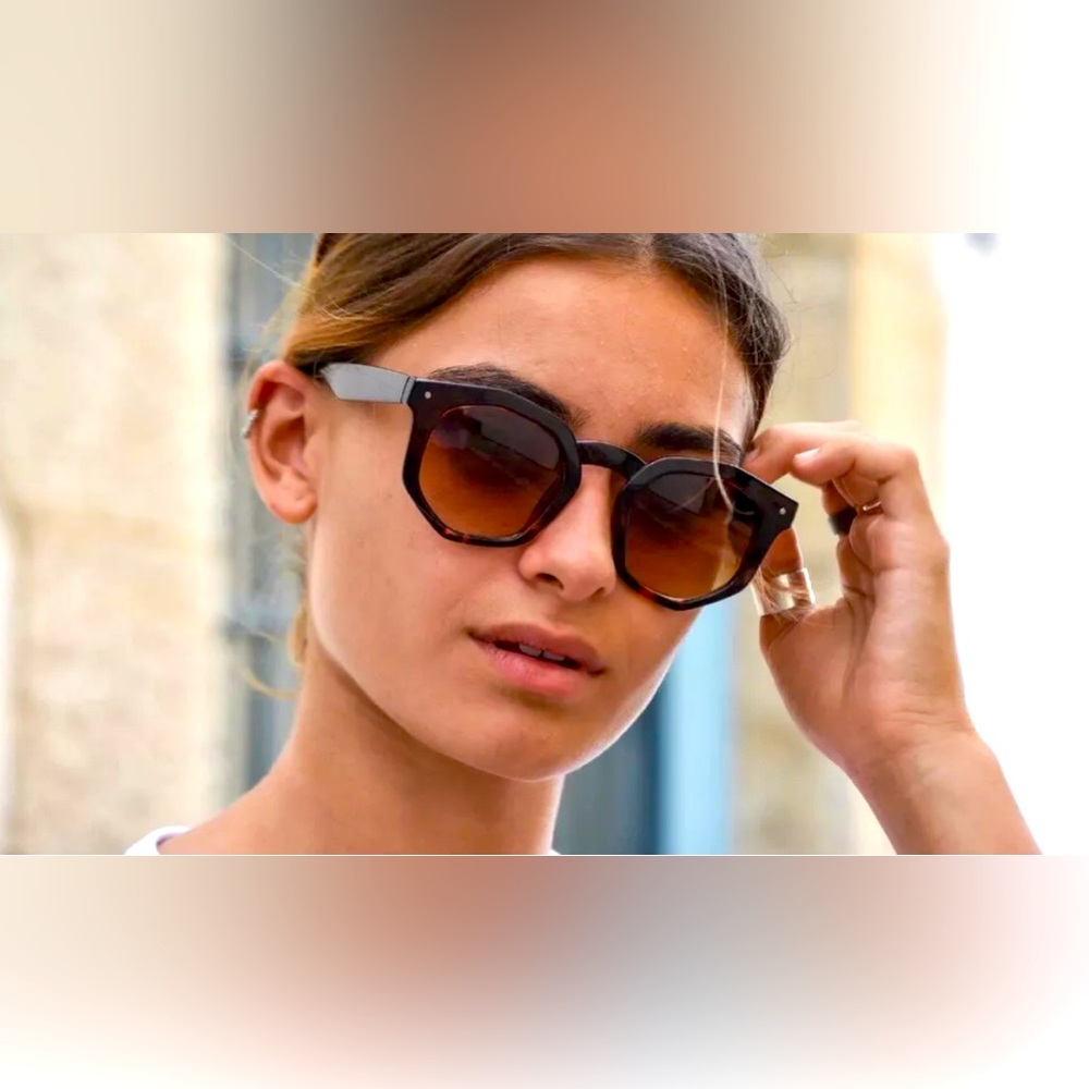 Elegant Black and Brown Sunglasses